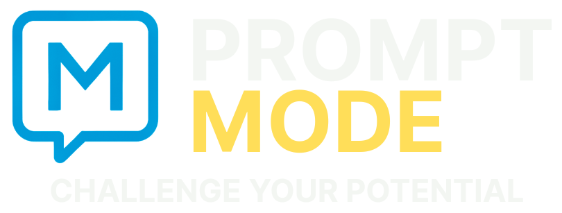 Prompt Mode Text Logo - Light WHBG